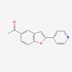 1-[2-(Pyridin-4-yl)-1-benzofuran-5-yl]ethan-1-one