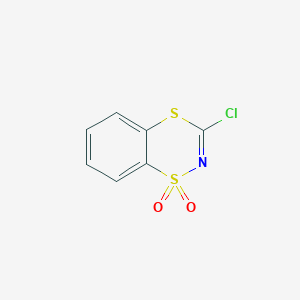 molecular formula C7H4ClNO2S2 B14291981 3-Chloro-1H-1lambda~6~,4,2-benzodithiazine-1,1-dione CAS No. 112397-27-0