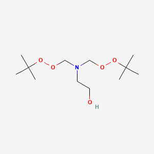 molecular formula C12H27NO5 B14291983 2-{Bis[(tert-butylperoxy)methyl]amino}ethan-1-ol CAS No. 116459-29-1