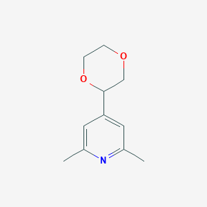 4-(1,4-Dioxan-2-yl)-2,6-dimethylpyridine