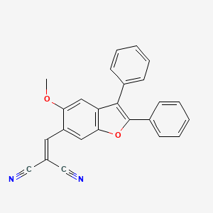 molecular formula C25H16N2O2 B14292016 [(5-Methoxy-2,3-diphenyl-1-benzofuran-6-yl)methylidene]propanedinitrile CAS No. 112528-56-0