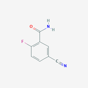 molecular formula C8H5FN2O B1429203 5-氰基-2-氟苯甲酰胺 CAS No. 916213-61-1