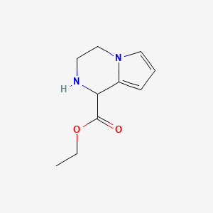 molecular formula C10H14N2O2 B1429205 Ethyl 1,2,3,4-tetrahydropyrrolo[1,2-a]pyrazine-1-carboxylate CAS No. 1242850-22-1