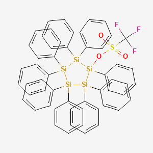 Methanesulfonic acid, trifluoro-, nonaphenylcyclopentasilanyl ester