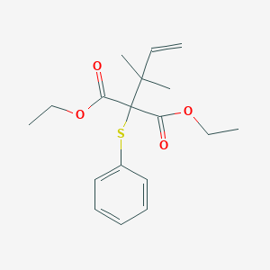 molecular formula C18H24O4S B14292071 Diethyl (2-methylbut-3-en-2-yl)(phenylsulfanyl)propanedioate CAS No. 113138-73-1