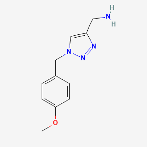 molecular formula C11H14N4O B1429208 (1-(4-Methoxybenzyl)-1H-1,2,3-triazol-4-YL)methanamine CAS No. 916888-15-8