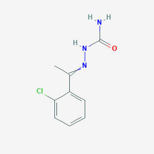 molecular formula C9H10ClN3O B14292108 Hydrazinecarboxamide, 2-[1-(2-chlorophenyl)ethylidene]- CAS No. 121149-68-6