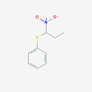 molecular formula C9H11NO2S B14292113 [(1-Nitropropyl)sulfanyl]benzene CAS No. 112921-74-1