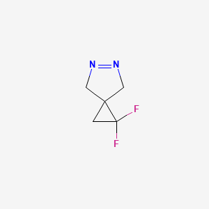 molecular formula C5H6F2N2 B14292138 1,1-Difluoro-5,6-diazaspiro[2.4]hept-5-ene CAS No. 112762-85-3