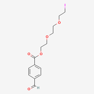 molecular formula C14H17IO5 B14292166 2-[2-(2-Iodoethoxy)ethoxy]ethyl 4-formylbenzoate CAS No. 117685-44-6