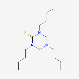 molecular formula C15H31N3S B14292169 1,3,5-Tributyl-1,3,5-triazinane-2-thione CAS No. 116200-78-3