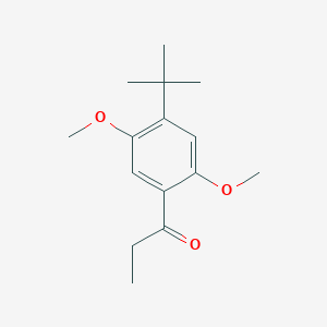 molecular formula C15H22O3 B14292195 1-(4-tert-Butyl-2,5-dimethoxyphenyl)propan-1-one CAS No. 120350-19-8