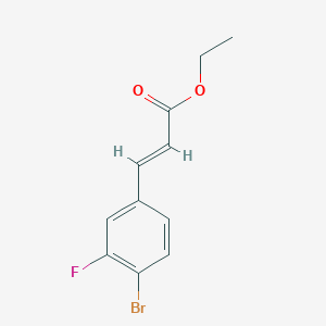 molecular formula C11H10BrFO2 B1429224 (E)-3-(4-溴-3-氟苯基)丙烯酸乙酯 CAS No. 1173119-94-2