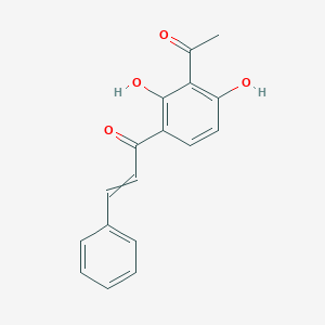 molecular formula C17H14O4 B14292246 1-(3-Acetyl-2,4-dihydroxyphenyl)-3-phenylprop-2-en-1-one CAS No. 116470-07-6