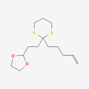 2-{2-[2-(Pent-4-en-1-yl)-1,3-dithian-2-yl]ethyl}-1,3-dioxolane