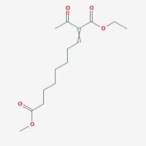 molecular formula C15H24O5 B14292311 1-Ethyl 10-methyl 2-acetyldec-2-enedioate CAS No. 114658-85-4