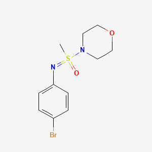 molecular formula C11H15BrN2O2S B14292319 (4-Bromophenyl)imino-methyl-morpholin-4-yl-oxo-lambda6-sulfane CAS No. 115204-35-8