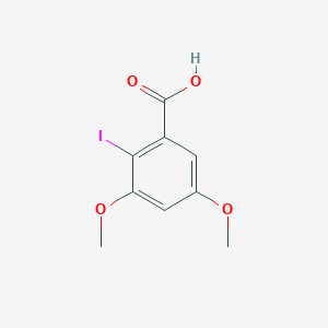 molecular formula C9H9IO4 B14292323 Benzoic acid, 2-iodo-3,5-dimethoxy- CAS No. 124481-00-1