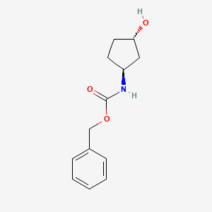 molecular formula C13H17NO3 B1429236 反式-苄基 3-羟基环戊基氨基甲酸酯 CAS No. 167298-57-9
