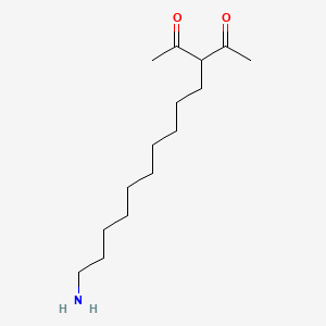 molecular formula C15H29NO2 B14292380 3-(10-Aminodecyl)pentane-2,4-dione CAS No. 113715-03-0