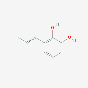 molecular formula C9H10O2 B14292418 3-(Prop-1-en-1-yl)benzene-1,2-diol CAS No. 113678-88-9