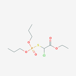 Ethyl chloro[(dipropoxyphosphoryl)sulfanyl]acetate