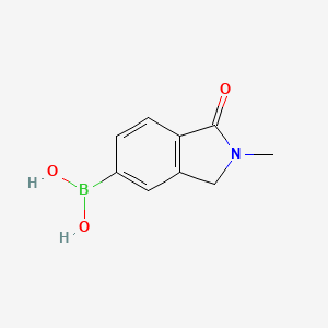 molecular formula C9H10BNO3 B1429244 (2-甲基-1-氧代-5-苯并咪唑啉基)硼酸 CAS No. 1190875-38-7