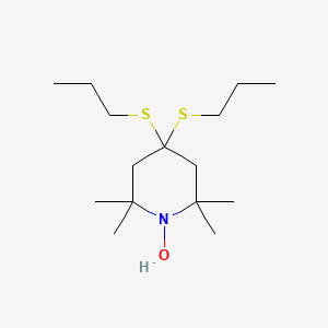 2,2,6,6-Tetramethyl-4,4-bis(propylsulfanyl)piperidin-1-ol