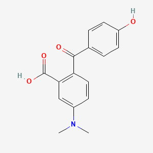 molecular formula C16H15NO4 B14292442 5-(Dimethylamino)-2-(4-hydroxybenzoyl)benzoic acid CAS No. 126687-49-8