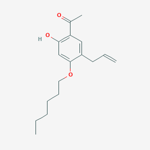 1-[4-(Hexyloxy)-2-hydroxy-5-(prop-2-en-1-yl)phenyl]ethan-1-one