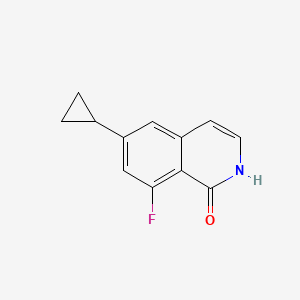 molecular formula C12H10FNO B1429249 6-环丙基-8-氟异喹啉-1(2H)-酮 CAS No. 1242156-53-1