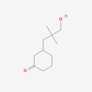 3-(3-Hydroxy-2,2-dimethylpropyl)cyclohexan-1-one