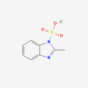 molecular formula C8H8N2O3S B14292499 2-Methyl-1H-benzimidazole-1-sulfonic acid CAS No. 114389-47-8