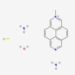 molecular formula C15H19N4OPt+3 B14292512 Diammineaqua(N-methyl-2,7-diazapyrenium)platinum(3+) CAS No. 129484-61-3