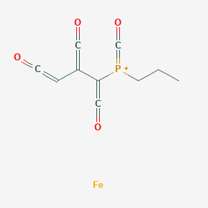 molecular formula C10H8FeO4P+ B14292515 CID 71337730 CAS No. 113809-77-1