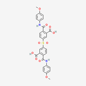 molecular formula C30H24N2O10S B14292519 3,3'-Sulfonylbis{6-[(4-methoxyphenyl)carbamoyl]benzoic acid} CAS No. 112824-03-0