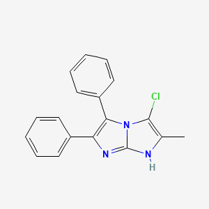 molecular formula C18H14ClN3 B14292565 3-Chloro-2-methyl-5,6-diphenyl-1H-imidazo[1,2-a]imidazole CAS No. 115919-92-1