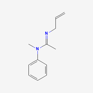 molecular formula C12H16N2 B14292575 (1E)-N-Methyl-N-phenyl-N'-(prop-2-en-1-yl)ethanimidamide CAS No. 113676-45-2