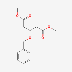 molecular formula C14H18O5 B14292579 Dimethyl 3-(benzyloxy)pentanedioate CAS No. 112904-65-1