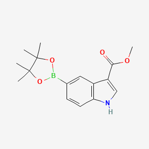 molecular formula C16H20BNO4 B1429260 5-(4,4,5,5-四甲基-1,3,2-二氧杂硼环-2-基)-1H-吲哚-3-羧酸甲酯 CAS No. 1100052-63-8