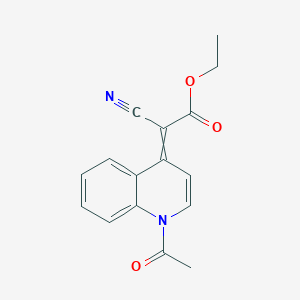 molecular formula C16H14N2O3 B14292620 Ethyl (1-acetylquinolin-4(1H)-ylidene)(cyano)acetate CAS No. 114648-31-6