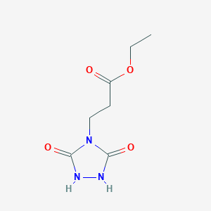 molecular formula C7H11N3O4 B14292631 Ethyl 3-(3,5-dioxo-1,2,4-triazolidin-4-yl)propanoate CAS No. 114048-98-5