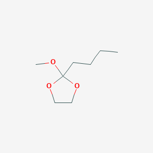 molecular formula C8H16O3 B14292632 2-Butyl-2-methoxy-1,3-dioxolane CAS No. 113748-04-2