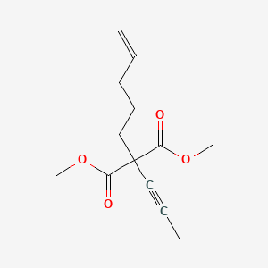 molecular formula C13H18O4 B14292655 Dimethyl (pent-4-en-1-yl)(prop-1-yn-1-yl)propanedioate CAS No. 113704-40-8