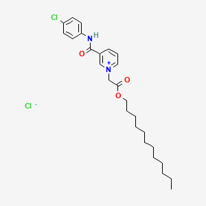 molecular formula C26H36Cl2N2O3 B14292726 3-[(4-Chlorophenyl)carbamoyl]-1-[2-(dodecyloxy)-2-oxoethyl]pyridin-1-ium chloride CAS No. 124179-26-6