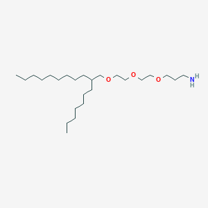 molecular formula C25H53NO3 B14292732 3-(2-{2-[(2-Heptylundecyl)oxy]ethoxy}ethoxy)propan-1-amine CAS No. 126890-72-0