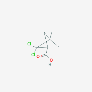 molecular formula C7H8Cl2O2 B14292749 2,2-Dichloro-3-methylbicyclo[1.1.1]pentane-1-carboxylic acid CAS No. 116546-55-5