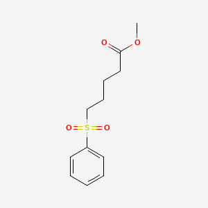 molecular formula C12H16O4S B14292759 Methyl 5-(benzenesulfonyl)pentanoate CAS No. 120383-55-3