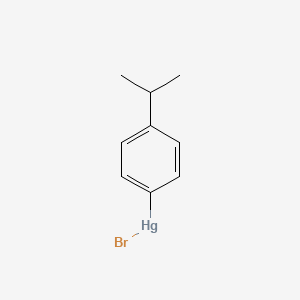 molecular formula C9H11BrHg B14292781 Bromo[4-(propan-2-yl)phenyl]mercury CAS No. 113680-26-5