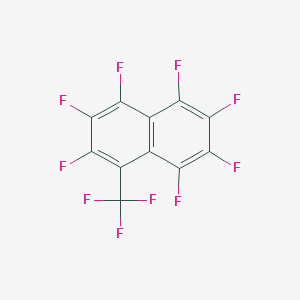 molecular formula C11F10 B14292789 Naphthalene, heptafluoro(trifluoromethyl)- CAS No. 128307-17-5